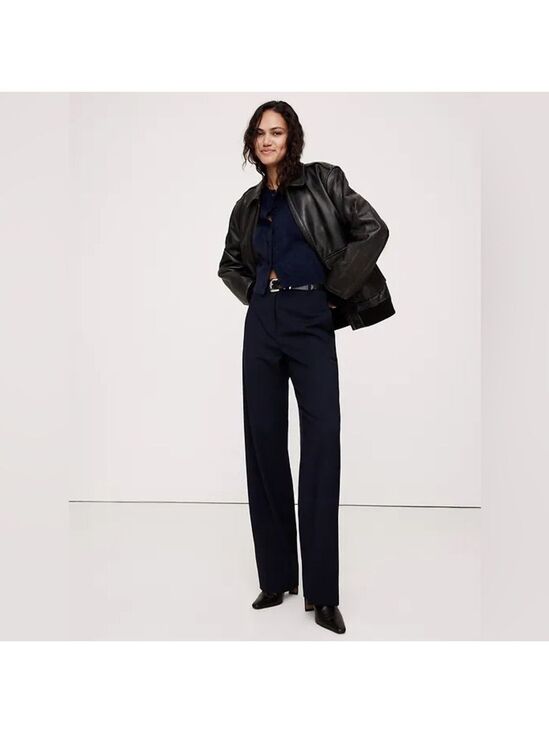 Banana Republic Pants - BANANA REPUBLIC HIGH-RISE STRAIGHT ITALIAN LIGHTWEIGHT WOOL PANT SIZE 6